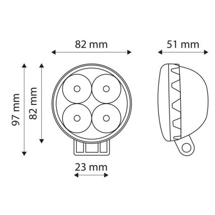 Lampe de travail EPISTAR LED/12W/10-30V IP67 6000K