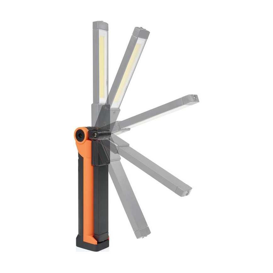 Lampe de travail LED rechargeable à intensité réglable LED/3W/5V 6500K 2000 mAh orange/noir