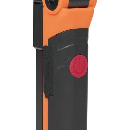 Lampe de travail LED rechargeable à intensité réglable LED/3W/5V 6500K 2000 mAh orange/noir