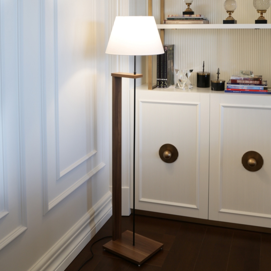 Lampe debout AYD 1xE27/40W/230V blanche/marron