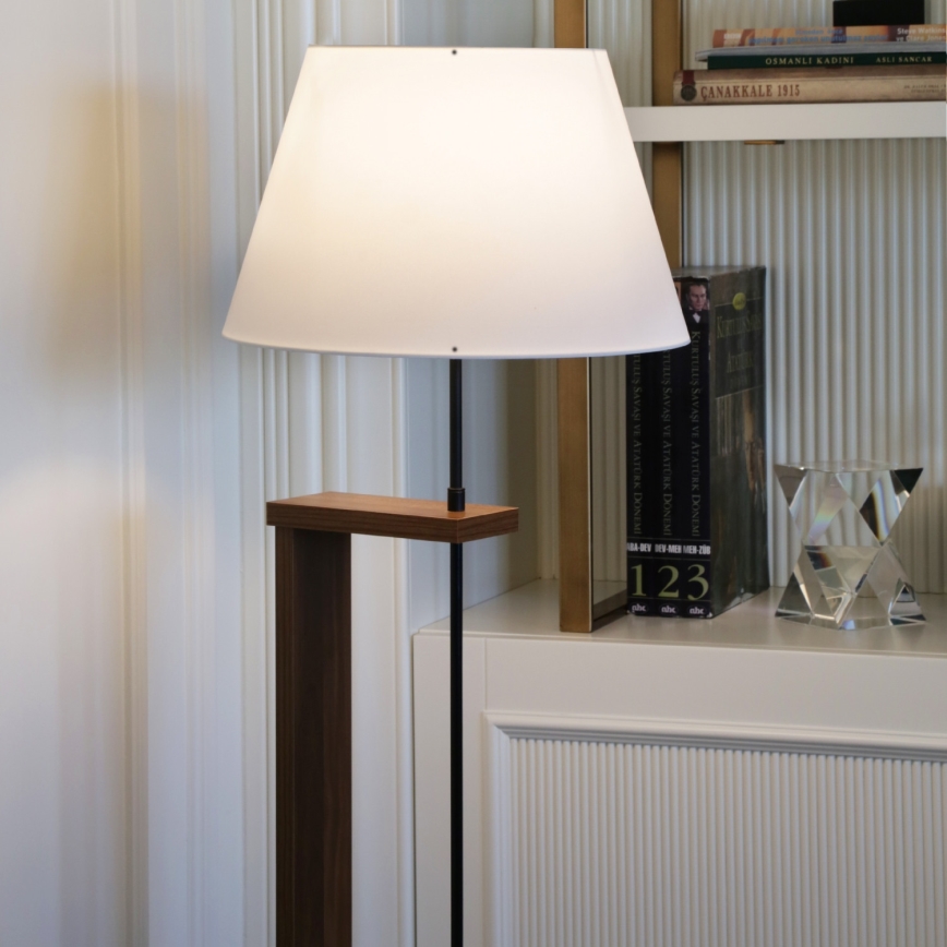 Lampe debout AYD 1xE27/40W/230V blanche/marron
