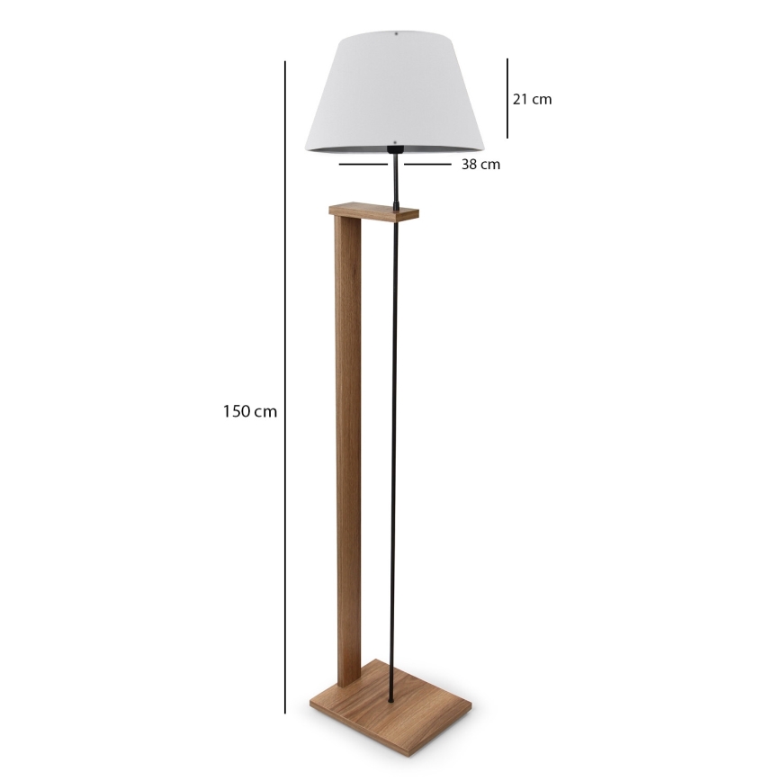 Lampe debout AYD 1xE27/40W/230V blanche/marron