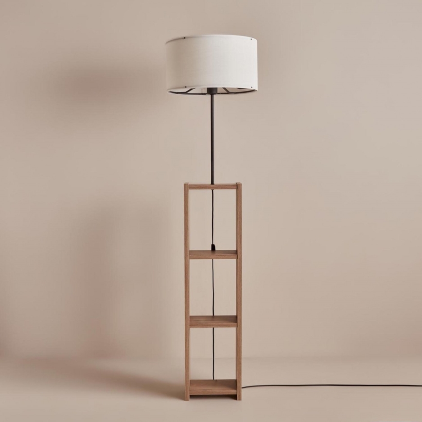 Lampe debout AYD 1xE27/40W/230V marron/blanc
