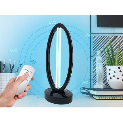 Lampe désinfection germicide à l'ozone UVC/38W/230 + télécommande noir