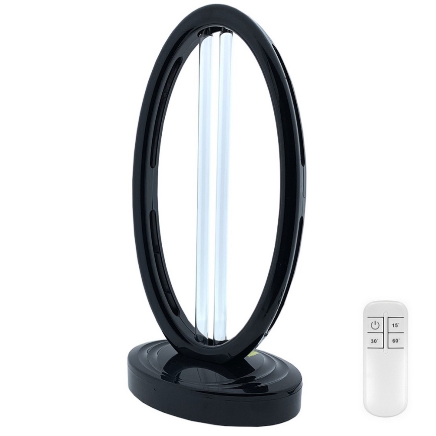 Lampe désinfection germicide à l'ozone UVC/38W/230 + télécommande noir