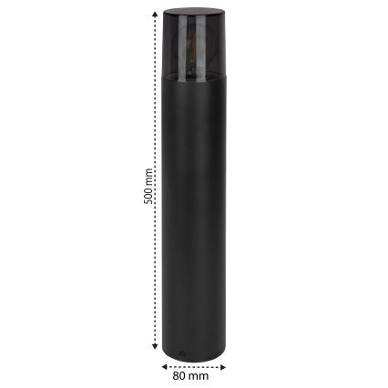 Lampe d'extérieur 1xE27/40W/230V IP44 50 cm noir/fumé