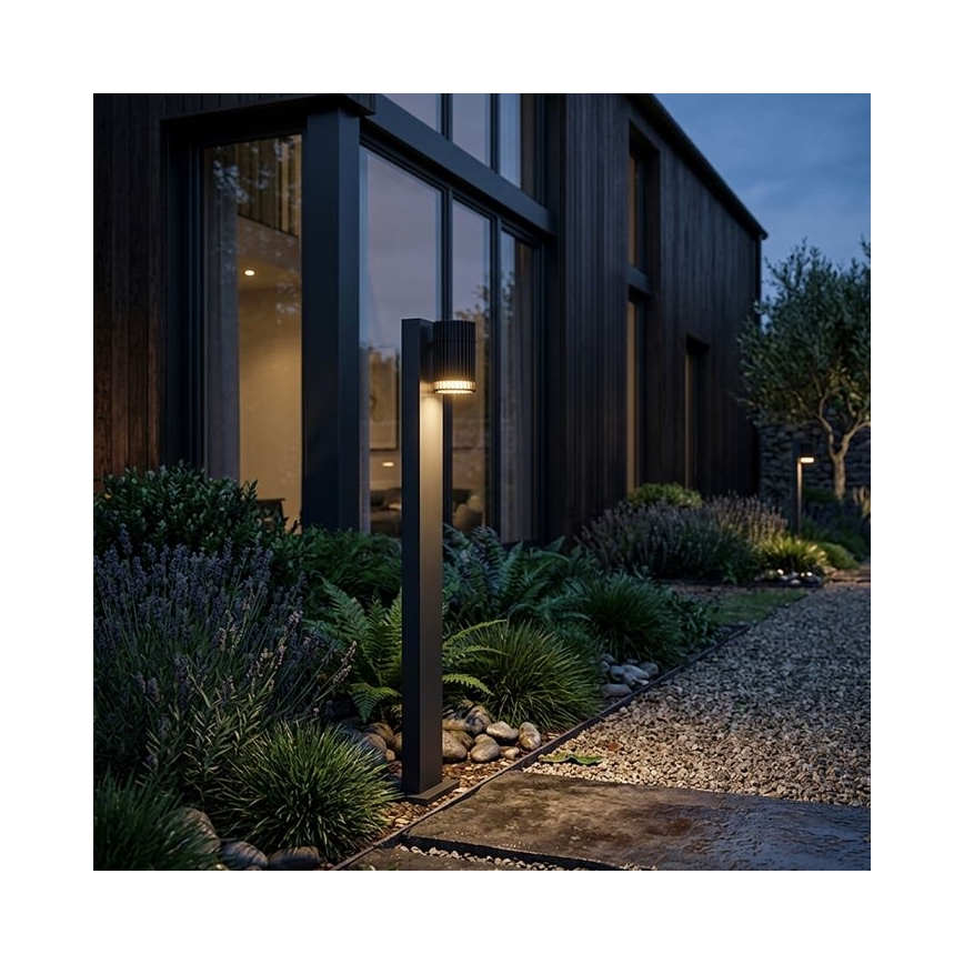 Lampe d'extérieur 1xGU10/10W/230V IP44 80 cm noire