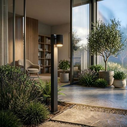 Lampe d'extérieur 1xGU10/10W/230V IP44 80 cm noire
