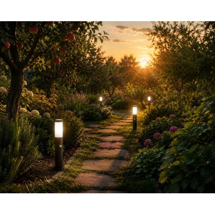 Lampe d'extérieur avec détecteur de mouvement LOPPA 1xE27/60W/230V 45 cm IP44 noire