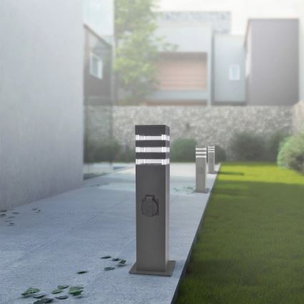 Lampe d'extérieur avec prise TEKSAS 1xE27/20W/230V, 44 cm, IP44, anthracite