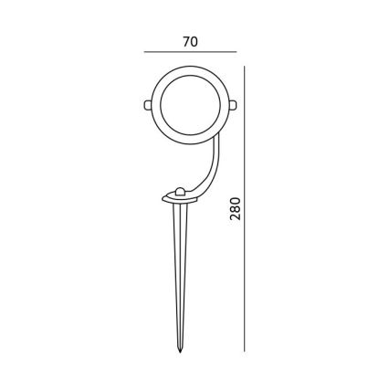 Lampe d'extérieur BLAKE UNO 1xGU10/35W/230V IP65 noire