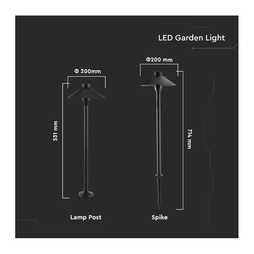 Lampe d'extérieur GARDEN LED/7W/230V 3000K IP65