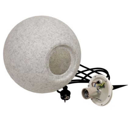 Lampe d'extérieur KULA 1xE27/60W/230V Ø 30 cm IP44 gris