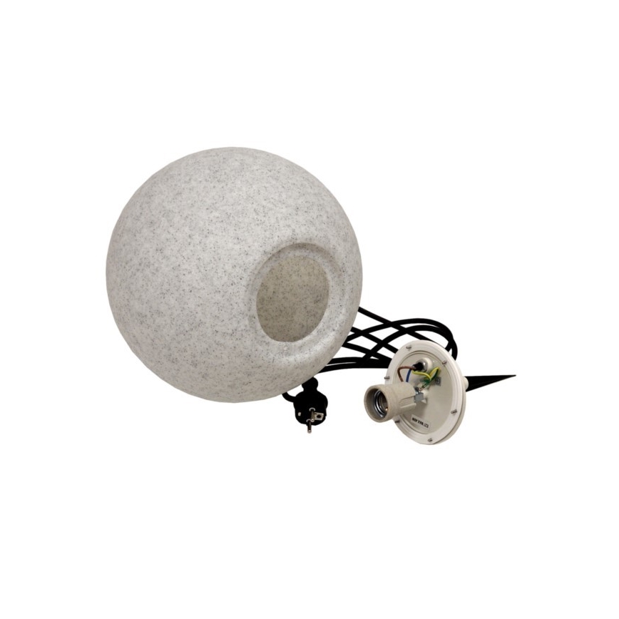 Lampe d'extérieur KULA 1xE27/60W/230V Ø 30 cm IP44 gris