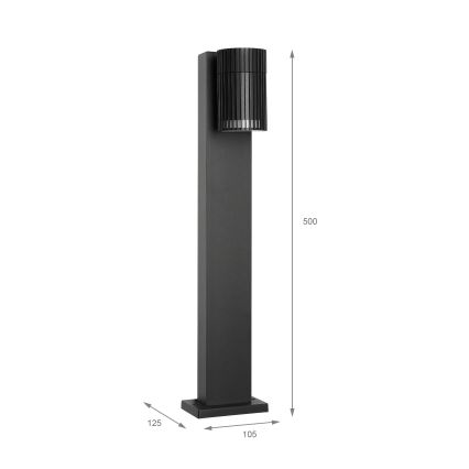Lampe d'extérieur LANTHEA 1x GU10/11W/230V IP44 50 cm noire