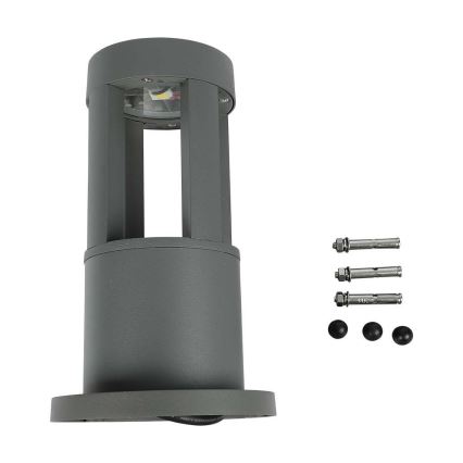 Lampe d'extérieur LED/10W/230V 25cm 3000K IP65 grise