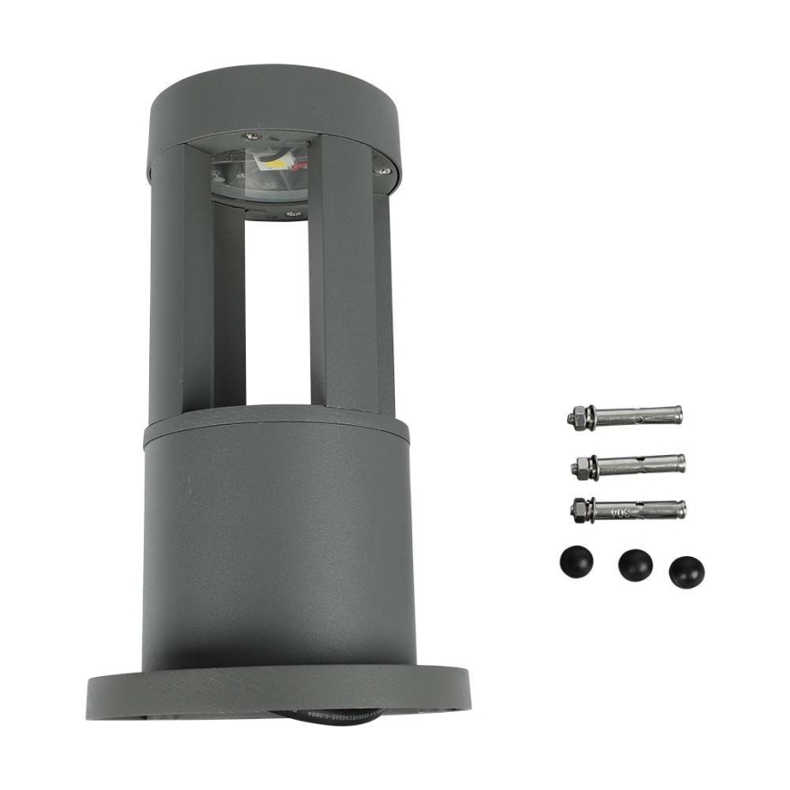 Lampe d'extérieur LED/10W/230V 25cm 3000K IP65 grise