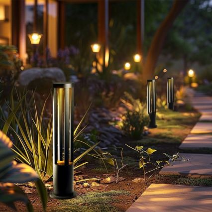 Lampe d'extérieur LED/10W/230V 3000K IP65 80 cm noire