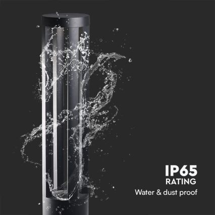 Lampe d'extérieur LED/10W/230V 3000K IP65 80 cm noire