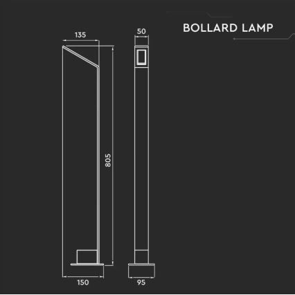 Lampe d'extérieur LED/6W/230V IP65 anthracite