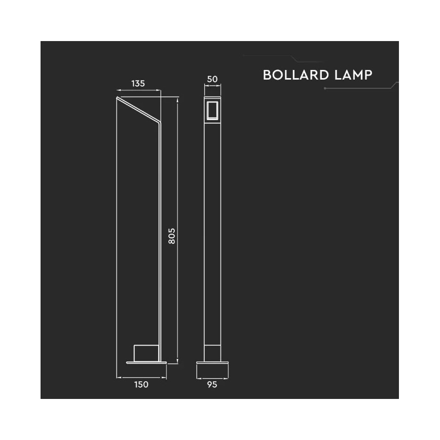 Lampe d'extérieur LED/6W/230V IP65 anthracite