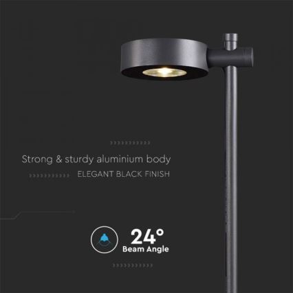 Lampe d'extérieur LED/7W/230V 4000K IP65 noire 102 cm