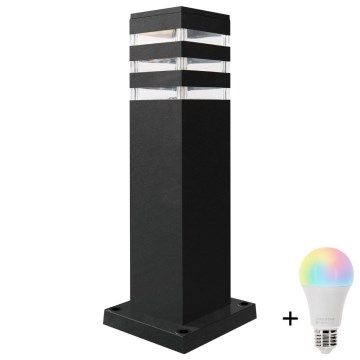 Lampe d'extérieur LED RGBW à intensité variable TEKSAS 1xE27/12W/230V 2700-6500K Wi-Fi 44 cm IP44 anthracite
