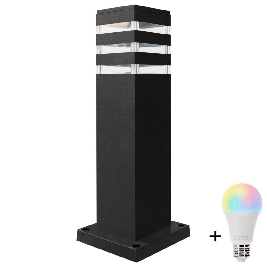 Lampe d'extérieur LED RGBW à intensité variable TEKSAS 1xE27/12W/230V 2700-6500K Wi-Fi 44 cm IP44 anthracite