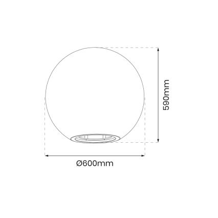 Lampe d'extérieur LED RGBW dimmable GLOBO 1xE27/12W/230V 2700-6500K Ø 60 cm IP44 Wi-Fi