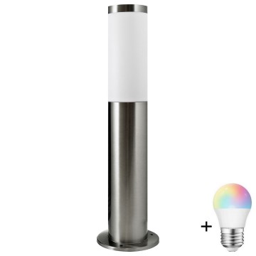 Lampe d'extérieur LED RGBW dimmable LIVIA 1xE27/6,5W/230V 2700-6500K Wi-Fi 45 cm IP44 argentée