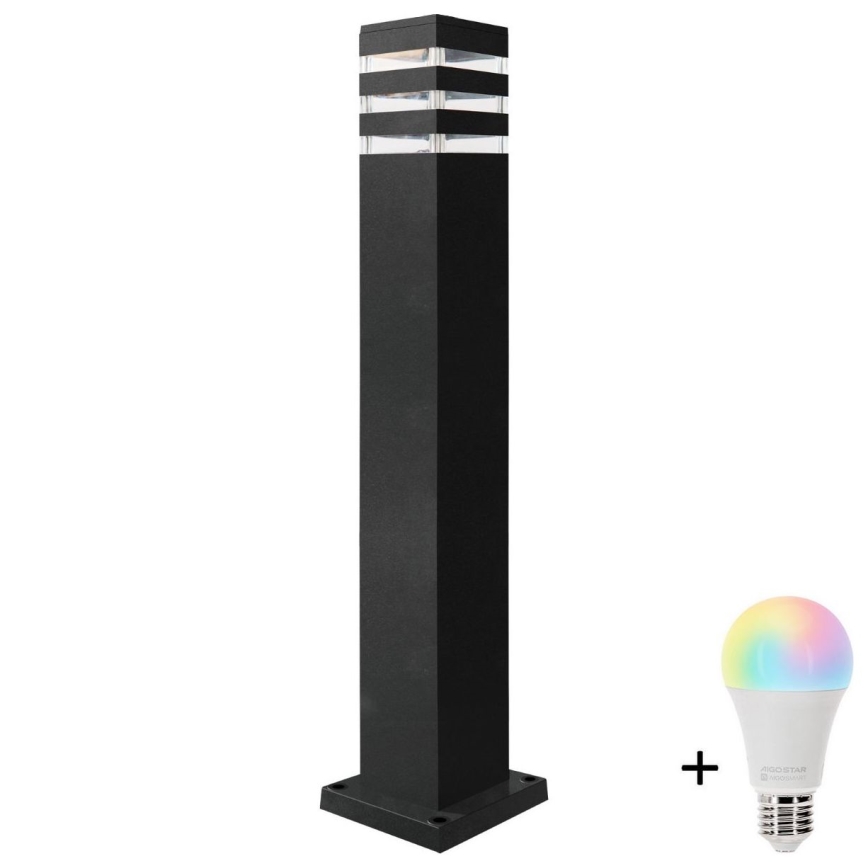 Lampe d'extérieur LED RGBW dimmable TEKSAS 1xE27/12W/230V 2700-6500K Wi-Fi 74 cm IP44 anthracite