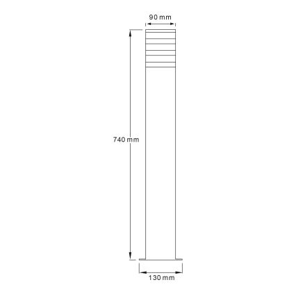 Lampe d'extérieur LED RGBW dimmable TEKSAS 1xE27/12W/230V 2700-6500K Wi-Fi 74 cm IP44 anthracite