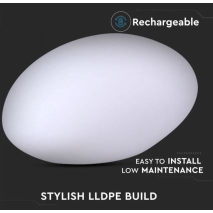 Lampe d'extérieur LED RVB à intensité variable LED/1W/230V 28cm IP67 + télécommande