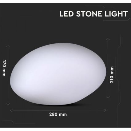 Lampe d'extérieur LED RVB à intensité variable LED/1W/230V 28cm IP67 + télécommande