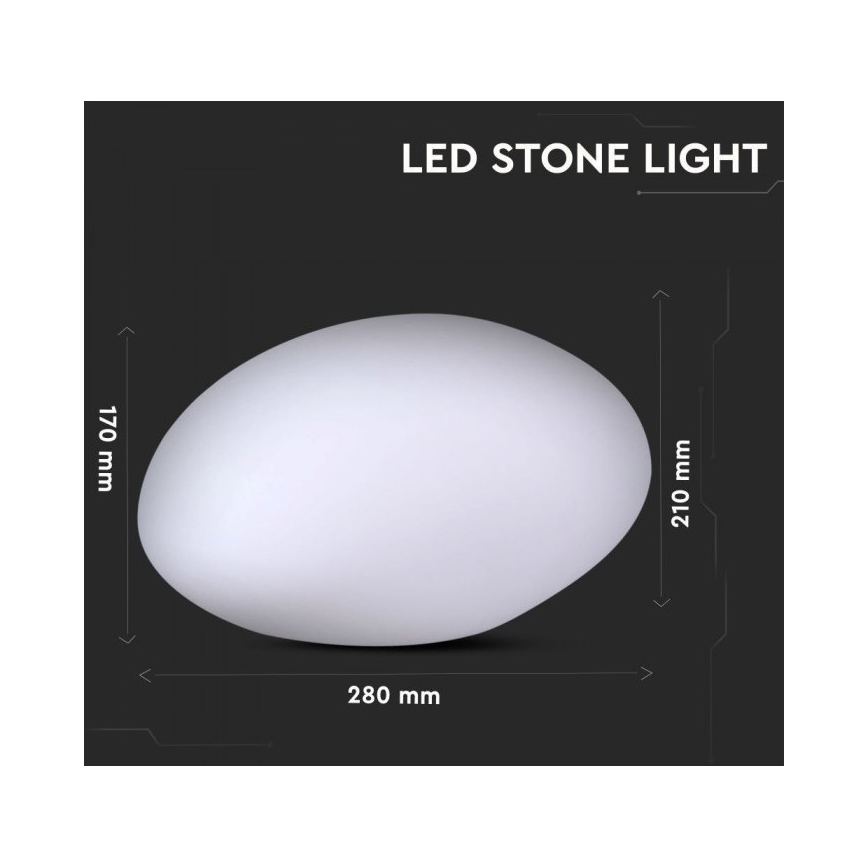 Lampe d'extérieur LED RVB à intensité variable LED/1W/230V 28cm IP67 + télécommande