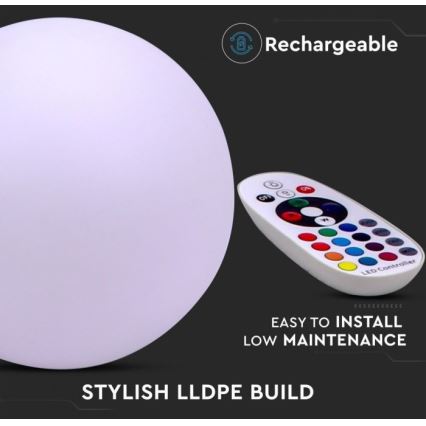 Lampe d'extérieur LED RVB à intensité variable LED/1W/230V 30cm IP67