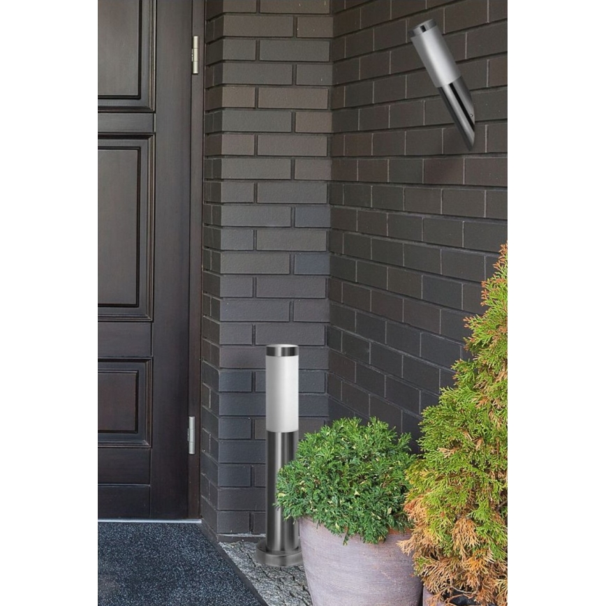 Lampe d'extérieur LIVIA 1xE27/10W/230V 45 cm IP44 argentée