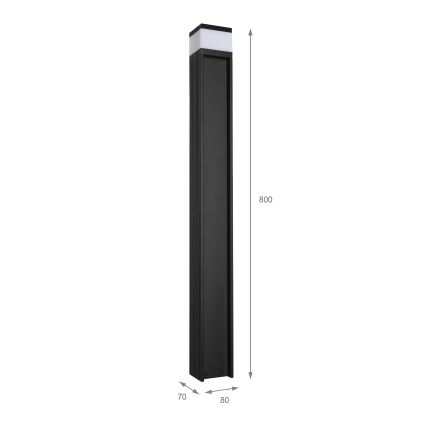 Lampe d'extérieur VESPER 1xG9/5W/230V IP44 80 cm noire