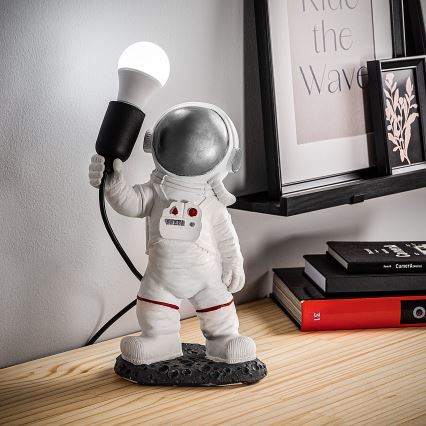Lampe enfant ASTRONAUT 1xE27/40W/230V argent/blanc