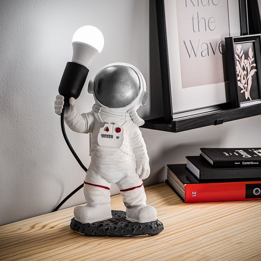 Lampe enfant ASTRONAUT 1xE27/40W/230V argent/blanc
