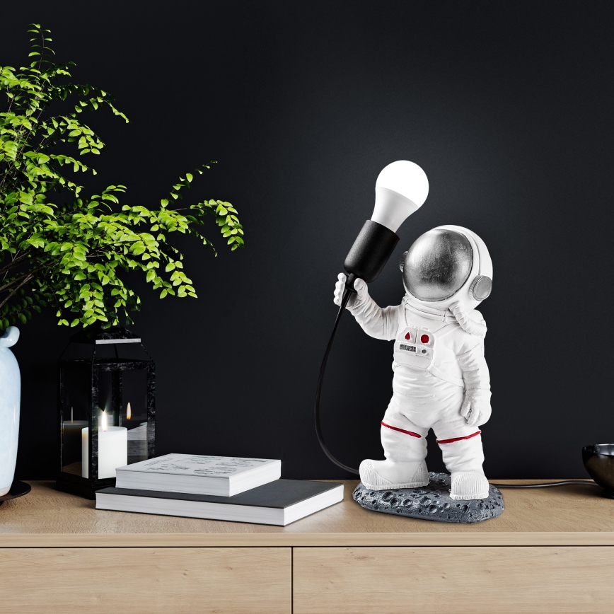 Lampe enfant ASTRONAUT 1xE27/40W/230V argent/blanc