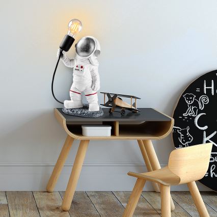 Lampe enfant ASTRONAUT 1xE27/40W/230V argent/blanc