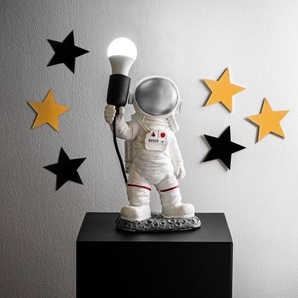 Lampe enfant ASTRONAUT 1xE27/40W/230V argent/blanc