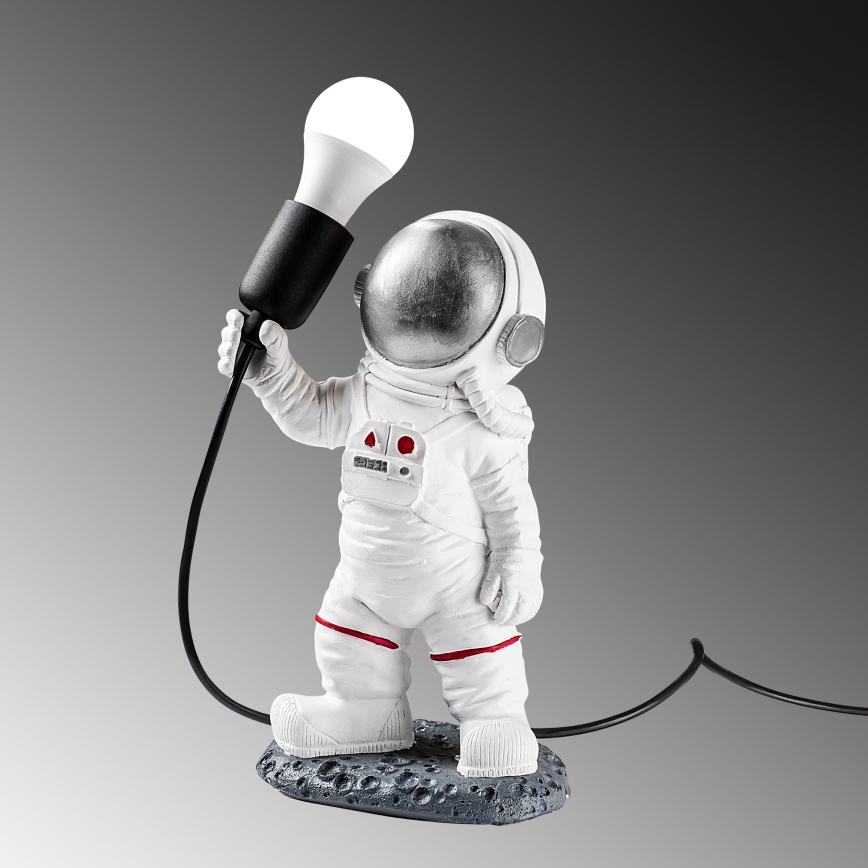 Lampe enfant ASTRONAUT 1xE27/40W/230V argent/blanc