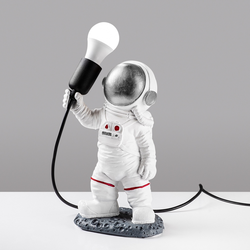 Lampe enfant ASTRONAUT 1xE27/40W/230V argent/blanc
