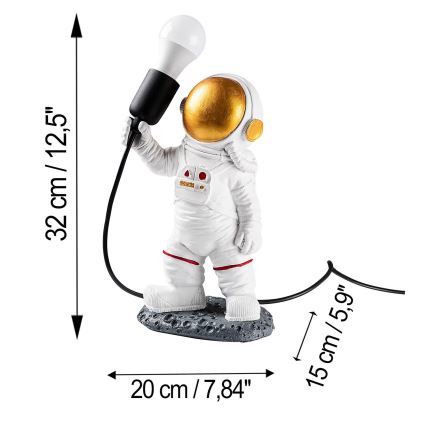 Lampe enfant ASTRONAUT 1xE27/40W/230V cuivre/blanc