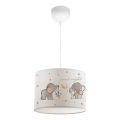Lampe enfant CANDY 1xE27/40W/230V blanche/beige