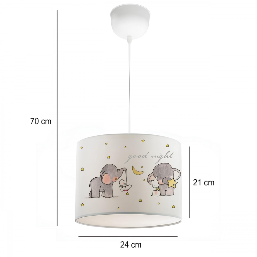 Lampe enfant CANDY 1xE27/40W/230V blanche/beige