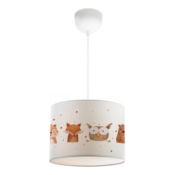 Lampe enfant CANDY 1xE27/40W/230V blanche/marron