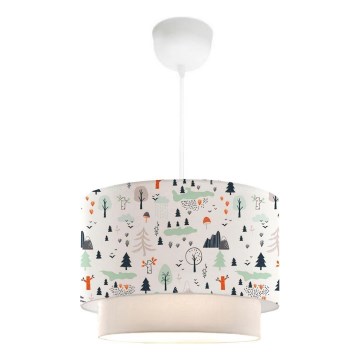 Lampe enfant CANDY 1xE27/40W/230V blanche/multicolore